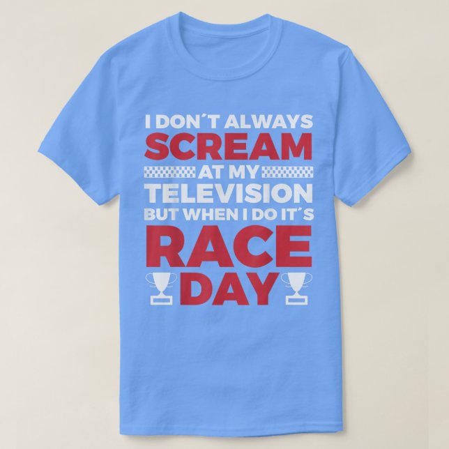 Race Car Party Rennen Tag T-Shirt (Design vorne)