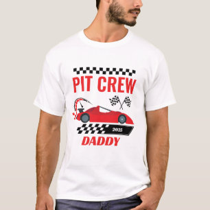 Race car pit Crew Papa Rennen Geburtstag Erwachsen T-Shirt