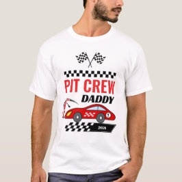Race car pit Crew Papa Rennen Geburtstag Erwachsen T-Shirt