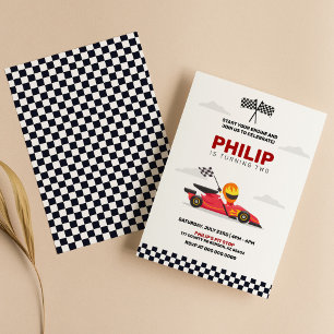 Race Car Racing Boy Birthday Party Einladung