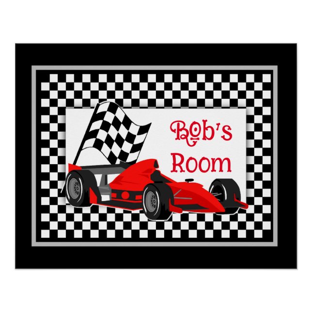 Race Car Room Poster (Vorderseite)
