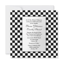 Race Car Thema Hochzeit Einladung