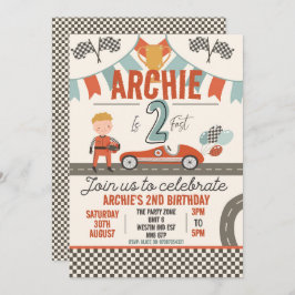 Race Car Themeneinladungen - Ideal für Kinder Einladung