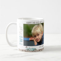 Race Car "TWO Fast" Geburtstagsgeschenk Tasse