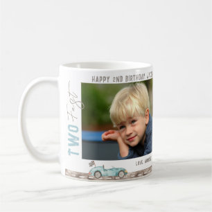 Race Car "TWO Fast" Geburtstagsgeschenk Tasse