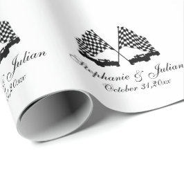 Race Cars Schachbrett Flag Geschenkpapier