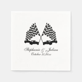 Race Cars Schachbrett Flag Serviette