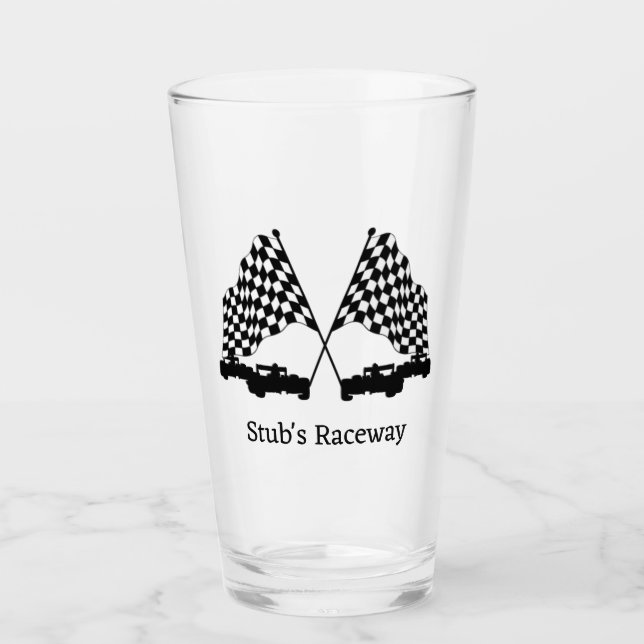 Race Cars Silver Personal Glas (Vorderseite)