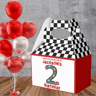Race Cars Zweites Geburtstagskinder-Party Geschenkschachtel