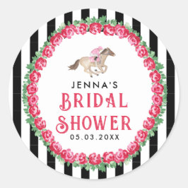 Race Derby Brautparty Runder Aufkleber