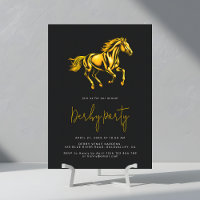 Race Horse Derby Party Elegantes Schwarzes Meer