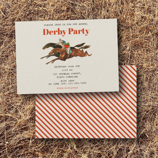 Race Horse Derby Party Equestrian Racing Birthday Einladung
