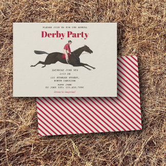 Race Horse Derby Party Equestrian Racing Birthday Einladung