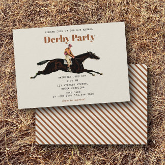 Race Horse Derby Party Equestrian Racing Birthday Einladung