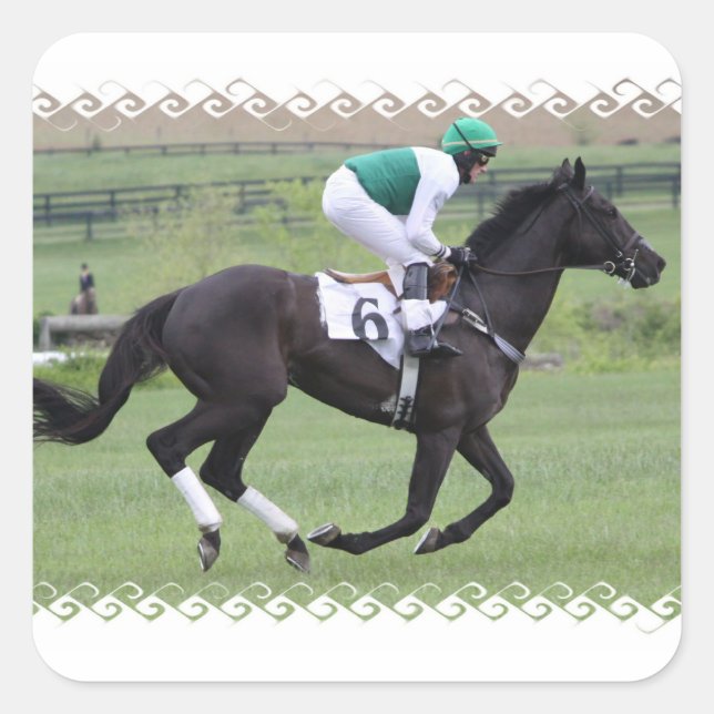 Race Horse Galloping Stickers (Vorderseite)