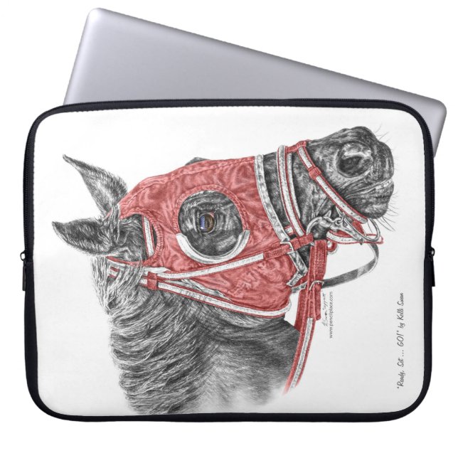 Race Horse Portrait Silks Laptopschutzhülle (Vorderseite)