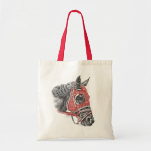 Race Horse Portrait Silks Tragetasche