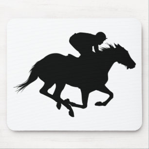 Race Horse Silhouette Mousepad