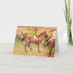 Race Horses, famous painting by Edgar Degas  Feiertagskarte