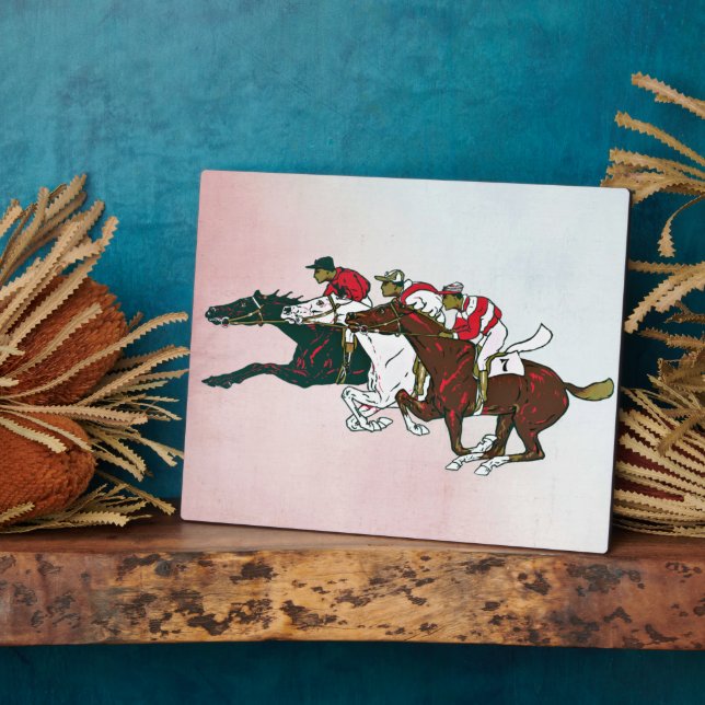 Race Horses Plaque Fotoplatte (Seite)