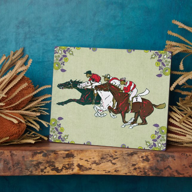Race Horses Plaque Fotoplatte (Seite)
