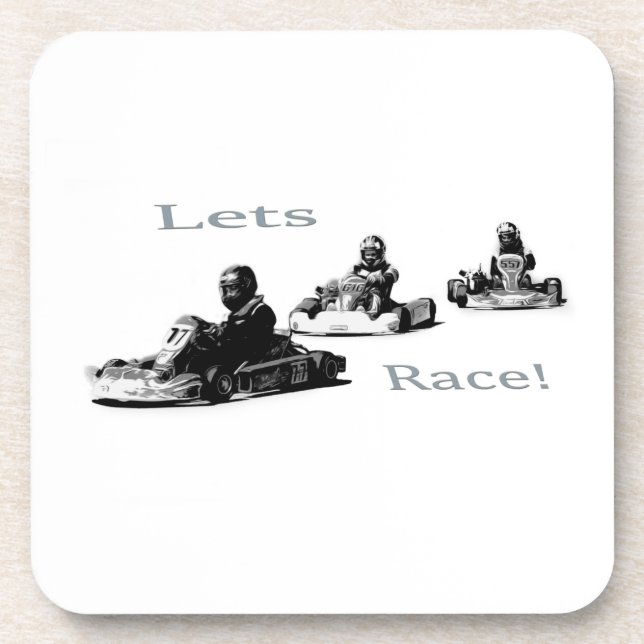 Race lasse - Go Cart Racers Getränkeuntersetzer (Vorderseite)