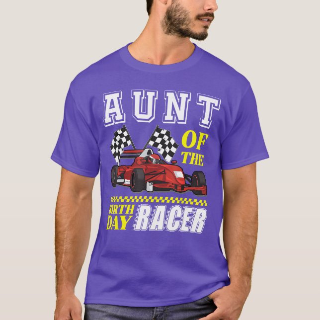 Race Party Aunt Of The Birthday Racer Racing Famil T-Shirt (Vorderseite)