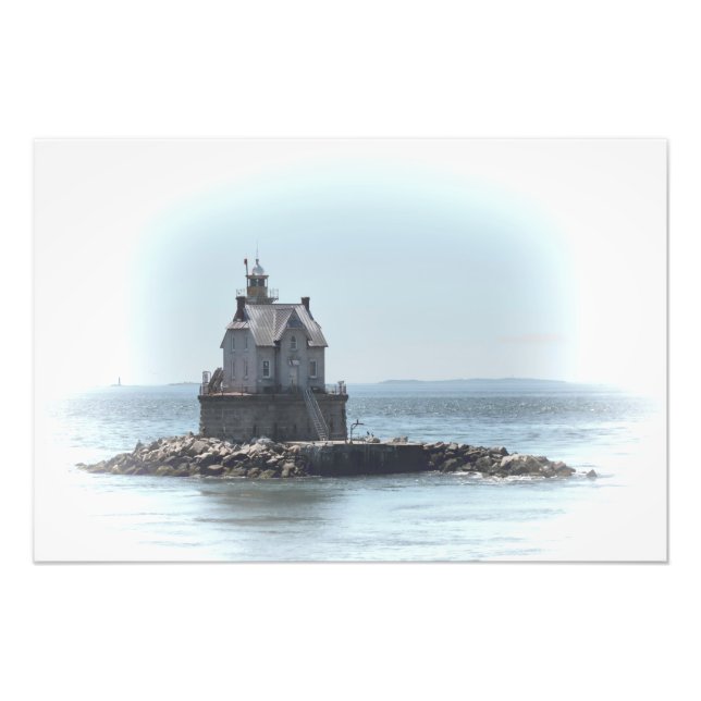 Race Rock Lighthouse - in einem leichteren Ton Fotodruck (Vorne)
