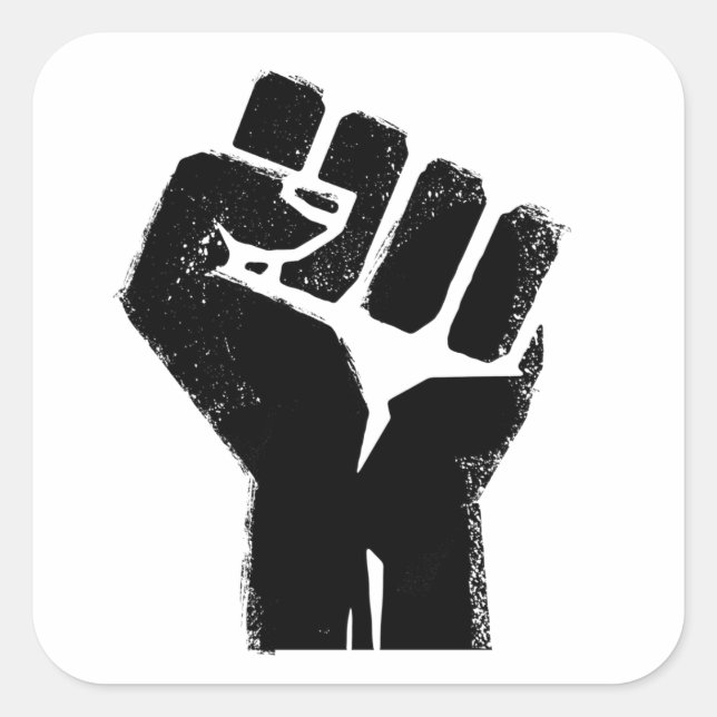 Race Solidarity Quadratischer Aufkleber (Vorderseite)