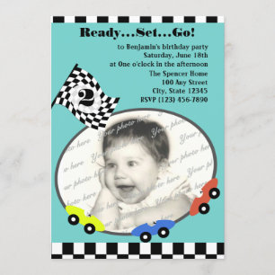 Race Time Birthday Einladung