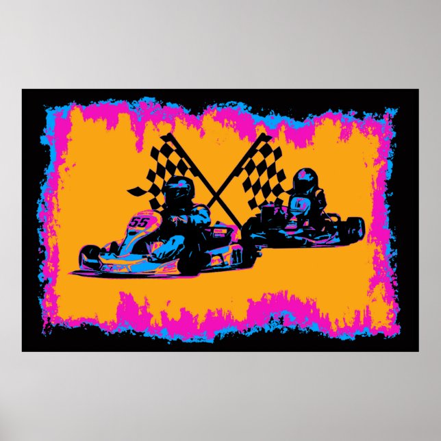 Race to Finish - Go Kart Racers Poster (Vorne)