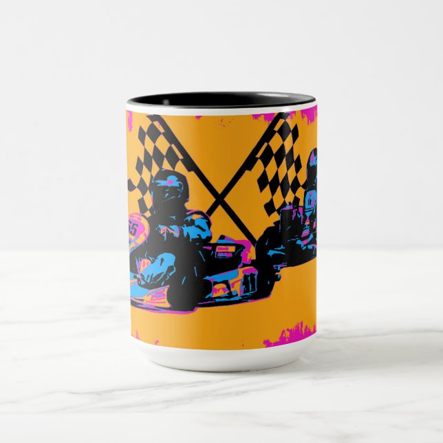 Race to Finish - Go Kart Racers Tasse (Zentrum)