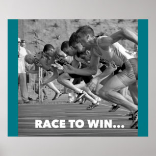 Race to Win - Motivational Running Poster