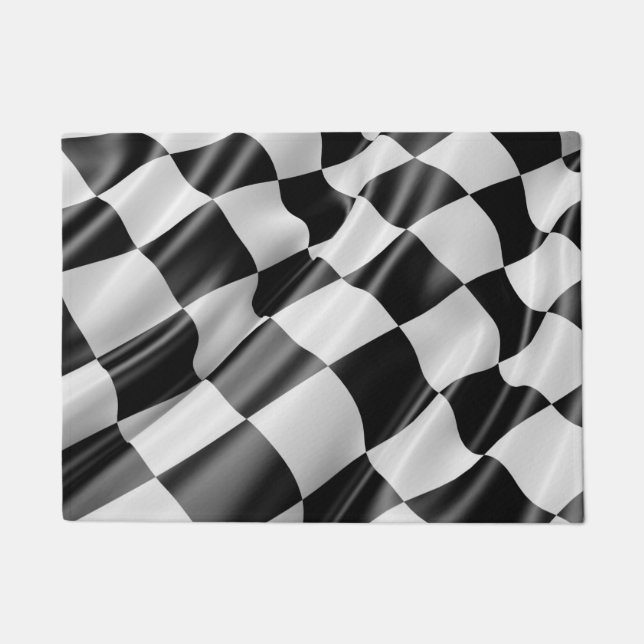 Race Track Flag Türmatte (Vorderseite)