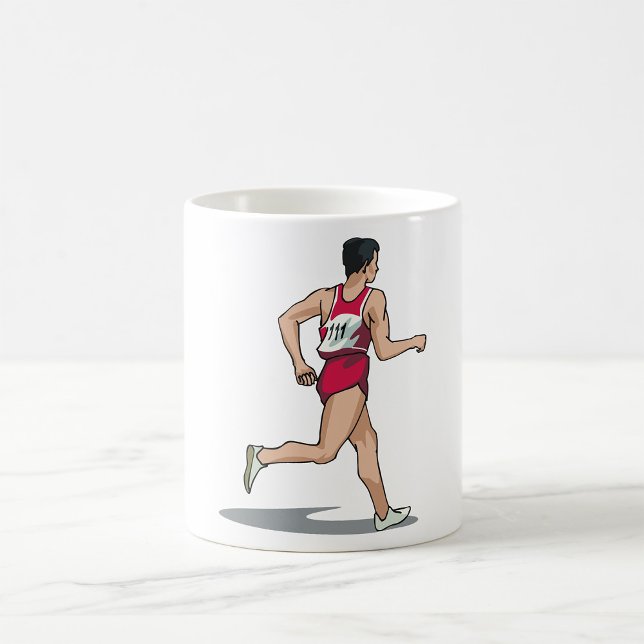 Race Walker Athlete Sportläufer in Motion Kaffeetasse (Von Creator hochgeladen)