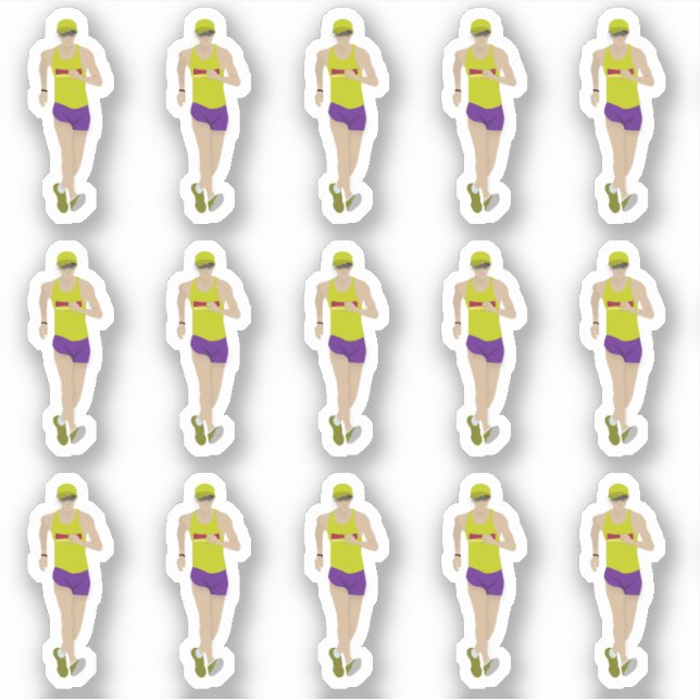 Race Walking Aufkleber (Vorderseite)