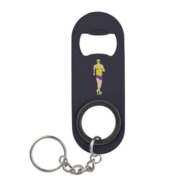 Race Walking Mini Flaschenöffner (Vorderseite)