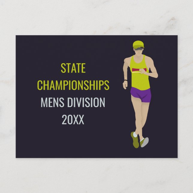 Race Walking Postkarte (Vorderseite)