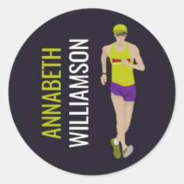 Race Walking Runder Aufkleber