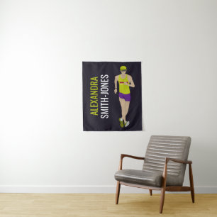 Race Walking Wandteppich
