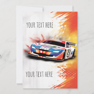 Racecar Birthday Einladung