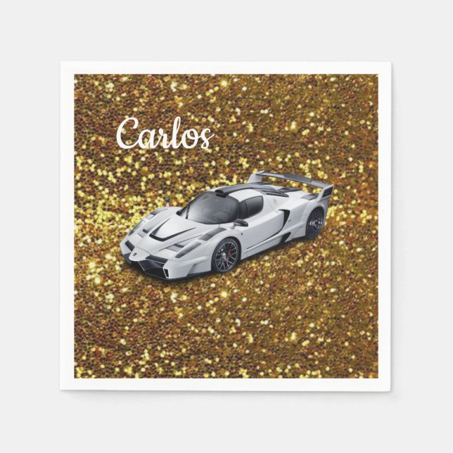 Racecar Paper Napkins Serviette (Vorderseite)