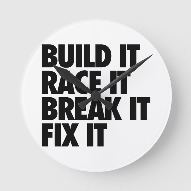 RaceCar Runde Wanduhr (Vorderseite)