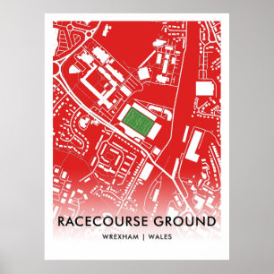 Racecourse Ground Poster - Zuhause von Wrexham AFC
