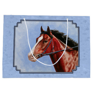 Racehorse Blauer Vollblut Große Geschenktüte
