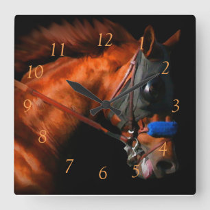 Racehorse Clock Quadratische Wanduhr