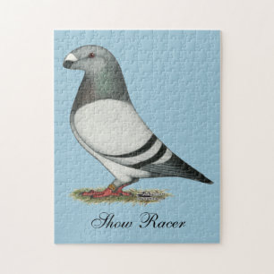 Racer Blue Bar Pigeon anzeigen Puzzle