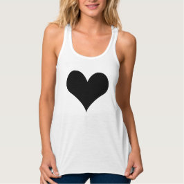 Racerback-Racerback-Tank am oberen schwarzen Herz  Tank Top