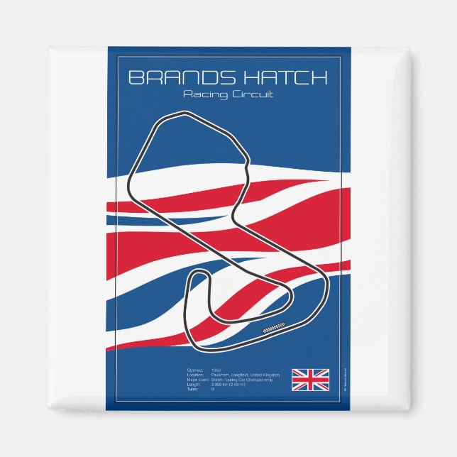 Racetrack Brands Hatch Magnet (Vorne)