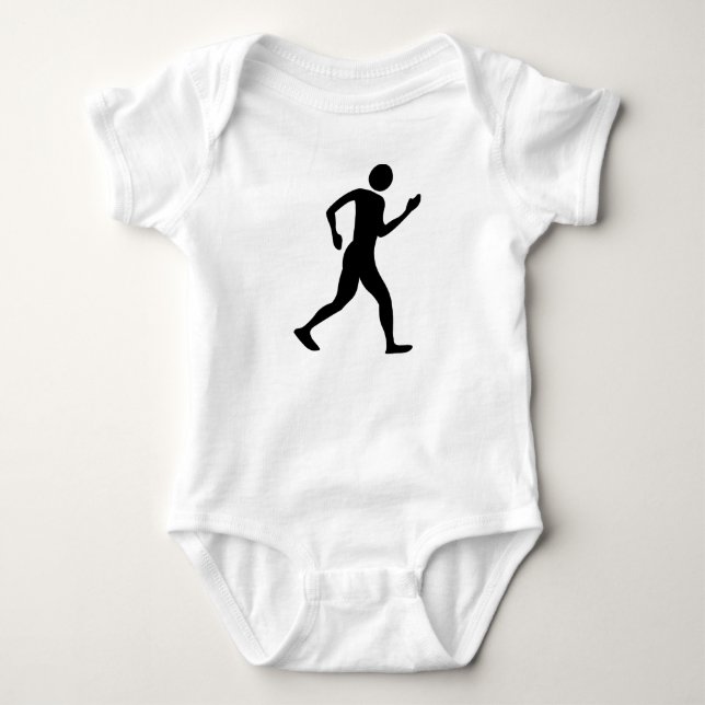 Racewalk - schwarz baby strampler (Vorderseite)